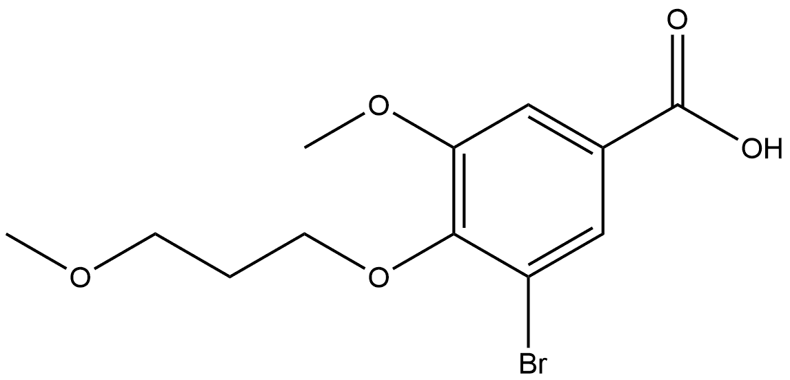 3-Bromo-5-methoxy-4-(3-methoxypropoxy)benzoic acid Structure