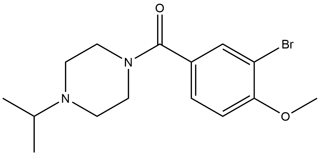 (3-Bromo-4-methoxyphenyl)[4-(1-methylethyl)-1-piperazinyl]methanone Structure