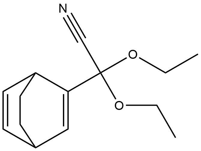 Bicyclo[2.2.2]octa-2,5-diene-2-acetonitrile, α,α-diethoxy- Structure