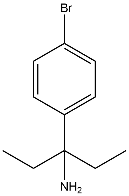 3-(4-bromophenyl)pentan-3-amine hydrochloride 结构式