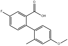 5-Fluoro-2-(4-methoxy-2-methylphenyl)benzoic acid,1184578-40-2,结构式