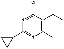 4-Chloro-2-cyclopropyl-5-ethyl-6-methylpyrimidine Structure