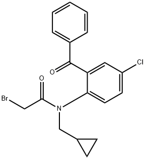 Acetamide, N-(2-benzoyl-4-chlorophenyl)-2-bromo-N-(cyclopropylmethyl)- 结构式