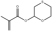 2-Propenoic acid, 2-methyl-, 1,4-oxathian-2-yl ester Structure