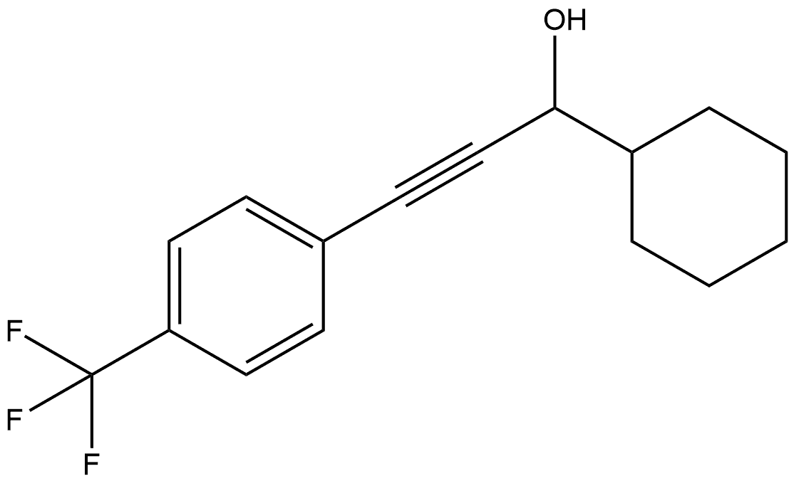 α-[2-[4-(Trifluoromethyl)phenyl]ethynyl]cyclohexanemethanol Struktur