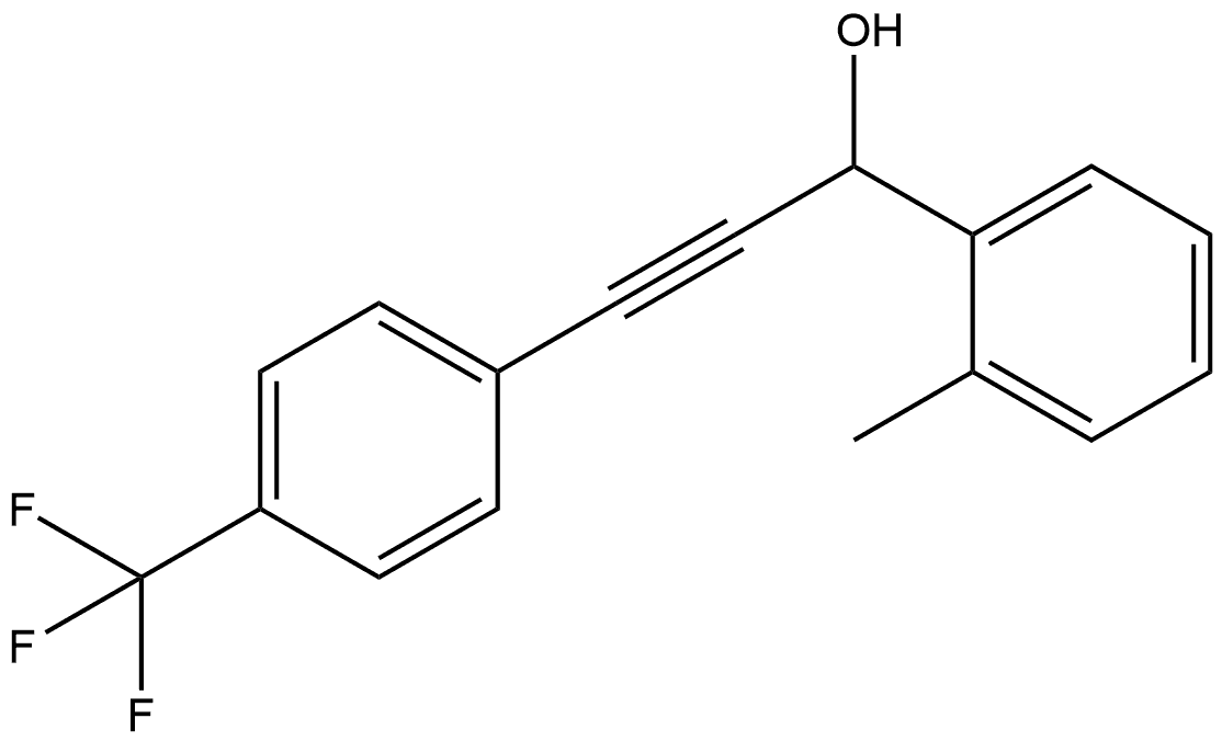 2-Methyl-α-[2-[4-(trifluoromethyl)phenyl]ethynyl]benzenemethanol Structure