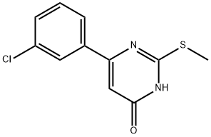 6-(3-Chlorophenyl)-2-(methylthio)pyrimidin-4(3H)-one Struktur