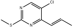 Pyrimidine, 5-chloro-2-(methylthio)-4-(1E)-1-propen-1-yl- Struktur