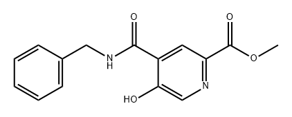 2-Pyridinecarboxylic acid, 5-hydroxy-4-[[(phenylmethyl)amino]carbonyl]-, methyl ester 结构式