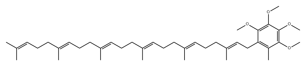 Benzene, 1-[(2E,6E,10E,14E,18E)-3,7,11,15,19,23-hexamethyl-2,6,10,14,18,22-tetracosahexaenyl]-2,3,4,5-tetramethoxy-6-methyl- (9CI)