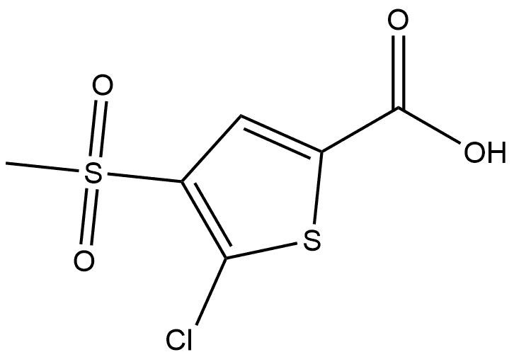 5-氯-4-(甲磺酰基)噻吩-2-羧酸,1185853-43-3,结构式