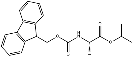 L-Alanine, N-[(9H-fluoren-9-ylmethoxy)carbonyl]-, 1-methylethyl ester Structure