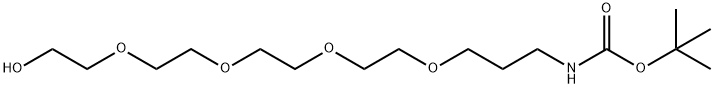 6,9,12,15-Tetraoxa-2-azaheptadecanoic acid, 17-hydroxy-, 1,1-dimethylethyl ester Struktur