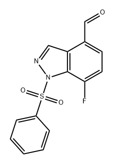 7-氟-1-(苯磺酰基)-1H-吲唑-4-甲醛 结构式