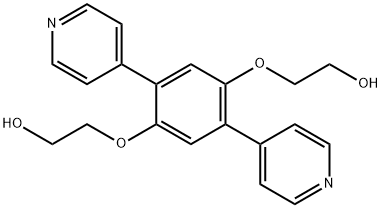 2,2'-((2,5-di(pyridin-4-yl)-1,4-phenylene)bis(oxy))diethanol 化学構造式