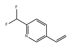 Pyridine, 2-(difluoromethyl)-5-ethenyl- Structure