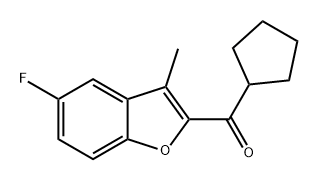 Methanone, cyclopentyl(5-fluoro-3-methyl-2-benzofuranyl)-,1186540-90-8,结构式