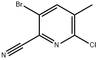 3-溴-6-氯-5-甲基吡啶腈 结构式