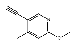 5-乙炔基-2-甲氧基-4-甲基吡啶, 1186637-89-7, 结构式