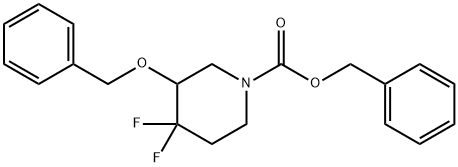 1-Piperidinecarboxylic acid, 4,4-difluoro-3-(phenylmethoxy)-, phenylmethyl ester Structure