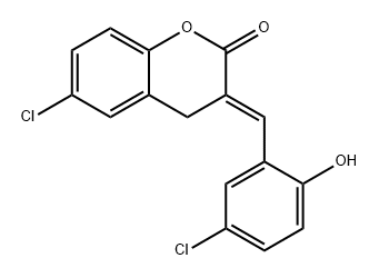 2H-1-Benzopyran-2-one, 6-chloro-3-[(5-chloro-2-hydroxyphenyl)methylene]-3,4-dihydro-, (E)- (9CI)