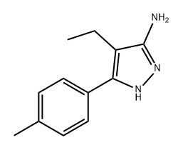 4-乙基-3-(对甲苯基)-1H-吡唑-5-胺 结构式