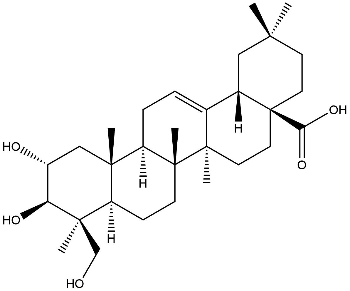 Olean-12-en-28-oic acid, 2,3,23-trihydroxy-, (2α,3β,4β)- Structure