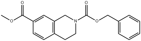 2,7(1H)-Isoquinolinedicarboxylic acid, 3,4-dihydro-, 7-methyl 2-(phenylmethyl) ester Struktur