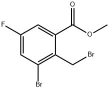 Benzoic acid, 3-bromo-2-(bromomethyl)-5-fluoro-, methyl ester Structure