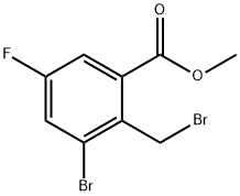 3-溴-2-(溴甲基)-5-氟苯甲酸甲酯,1187318-54-2,结构式