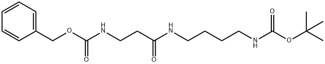13-Oxa-2,6,11-triazapentadecanoic acid, 14,14-dimethyl-5,12-dioxo-, phenylmethyl ester Struktur