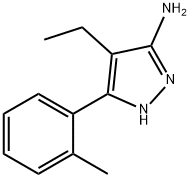 1H-Pyrazol-3-amine, 4-ethyl-5-(2-methylphenyl)- Structure