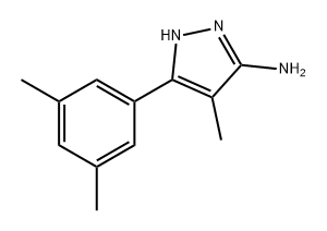 1H-Pyrazol-3-amine, 5-(3,5-dimethylphenyl)-4-methyl- 化学構造式