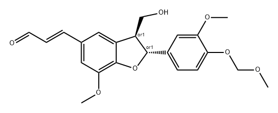 2-Propenal, 3-[(2R,3S)-2,3-dihydro-3-(hydroxymethyl)-7-methoxy-2-[3-methoxy-4-(methoxymethoxy)phenyl]-5-benzofuranyl]-, (2E)-rel-