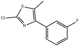 2-chloro-4-(3-fluorophenyl)-5-methyl-1,3-thiazole 结构式