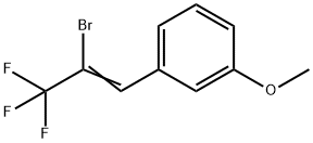 Benzene, 1-(2-bromo-3,3,3-trifluoro-1-propen-1-yl)-3-methoxy- 化学構造式