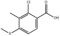 Benzoic acid, 2-chloro-3-methyl-4-(methylthio)- Structure