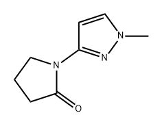 2-Pyrrolidinone, 1-(1-methyl-1H-pyrazol-3-yl)- Struktur