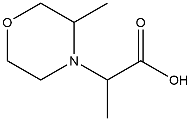 4-Morpholineaceticacid,α,3-dimethyl- Structure