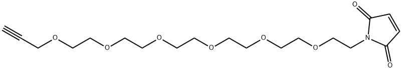 1H-Pyrrole-2,5-dione, 1-(3,6,9,12,15,18-hexaoxaheneicos-20-yn-1-yl)- 化学構造式