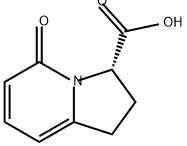 3-Indolizinecarboxylic acid, 1,2,3,5-tetrahydro-5-oxo-, (3S)- 化学構造式