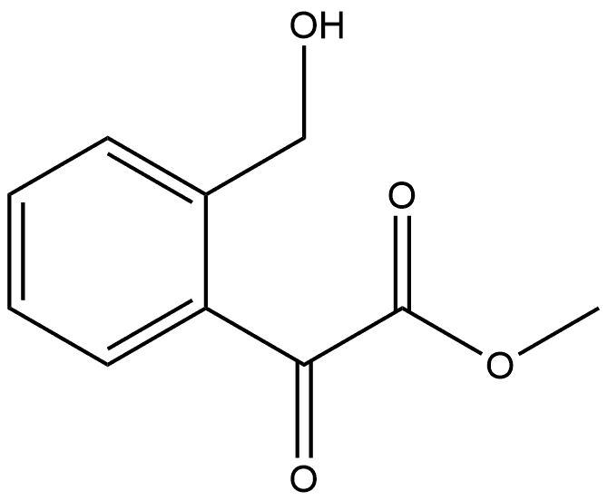 Benzeneacetic acid, 2-(hydroxymethyl)-α-oxo-, methyl ester 结构式