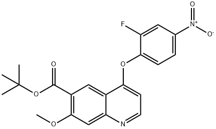 6-Quinolinecarboxylic acid, 4-(2-fluoro-4-nitrophenoxy)-7-methoxy-, 1,1-dimethylethyl ester|