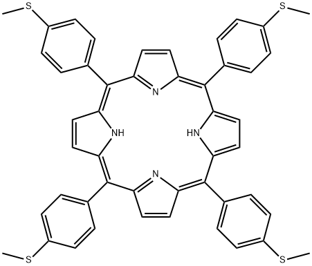 21H,23H-Porphine, 5,10,15,20-tetrakis[4-(methylthio)phenyl]- 化学構造式