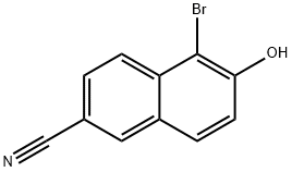 1-溴-6-氰基-2-萘酚 结构式