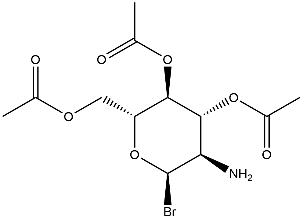 α-D-Glucopyranosyl bromide, 2-amino-2-deoxy-, 3,4,6-triacetate Structure