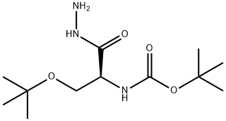 tert-butyl(S)-(3-(tert-butoxy)-1-hydrazineyl-1-oxopropan-2-yl)carbamate Struktur