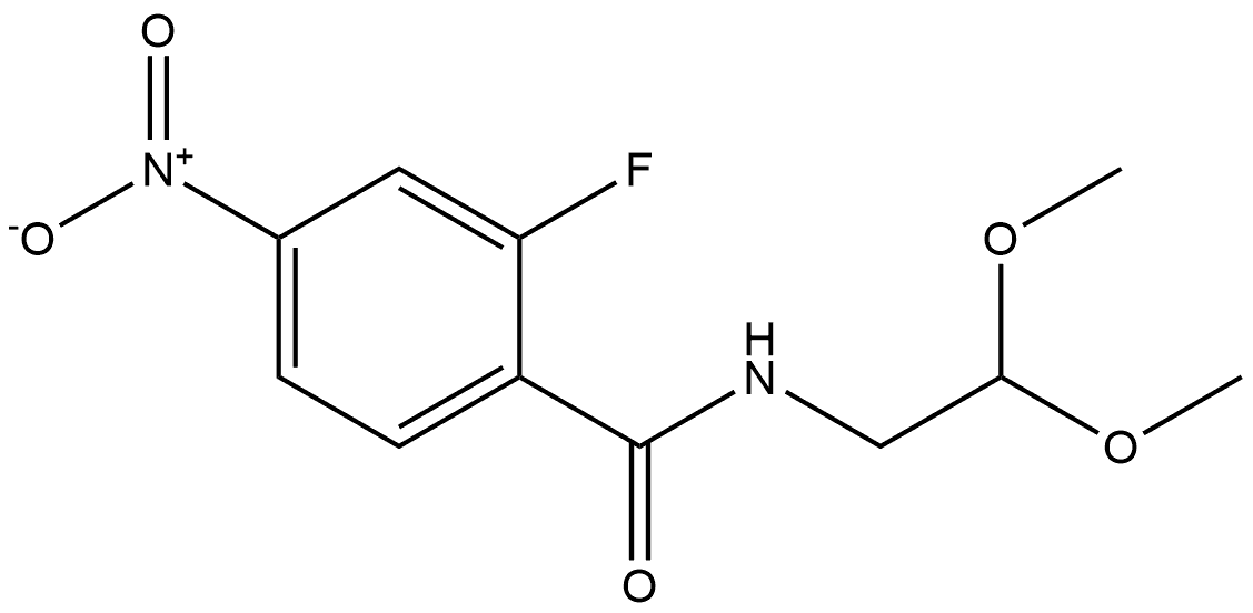 N-(2,2-dimethoxyethyl)-2-fluoro-4-nitrobenzamide Structure