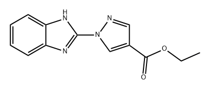 1-(1H-苯并咪唑-2-基)吡唑-4-羧酸乙酯 结构式