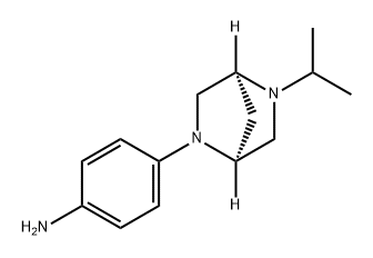 Benzenamine, 4-[(1S,4S)-5-(1-methylethyl)-2,5-diazabicyclo[2.2.1]hept-2-yl]- 化学構造式